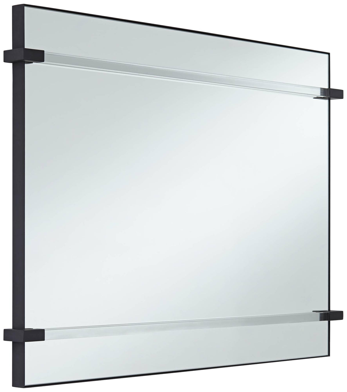 Ladonna Matte Black 26" x 37 1/2" Rectangular Wall Mirror