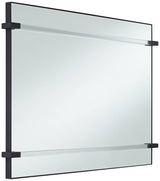 Ladonna Matte Black 26" x 37 1/2" Rectangular Wall Mirror