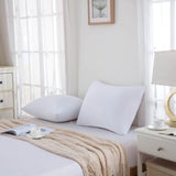 4 Pack Waterproof Down Feather Proof Pillow Protectors with Zipper King Size Set of 4 Poke Proof Bed