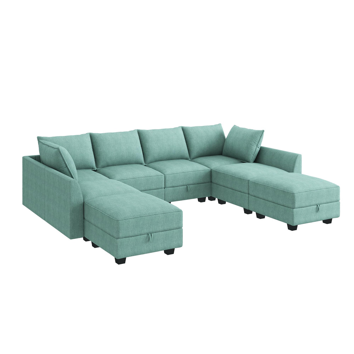 Sectional Couch with Storage Modern Modular Couch U Shaped Sectional Sofa for