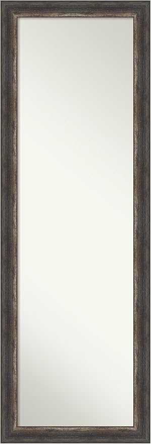 Door Wall Mirror, Full Length Mirror (53.25 x 19.25 in.), Coffee Bean Brown Full Body