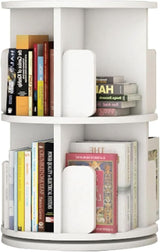 Bookshelf Tall Bookcase 5 Tier Bookcase 360° Rotating Bookshelf Storage Shelf Multi-Layer Bookshelves with Safety Bezel Kids Bookshelf Perfect Display