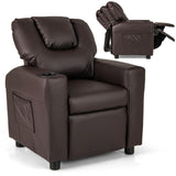 Kids Recliner Chair with Cup Holder, Toddler Furniture Children Armrest Sofa w/Headrest