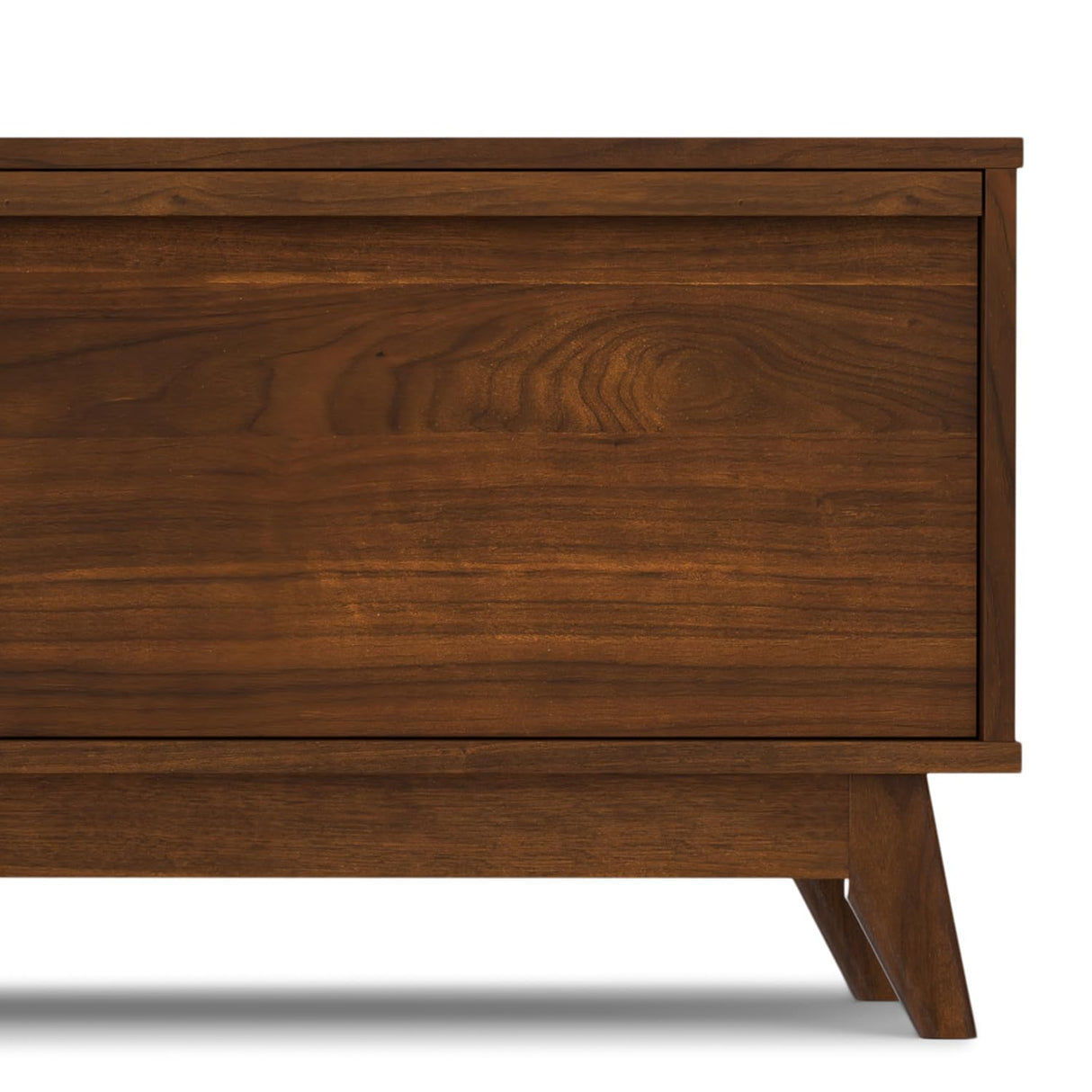 SIMPLIHOME Lennon 72 inch Wide Mid Century Modern TV Media Stand in Walnut Veneer for the Living Room and Entertainment Center