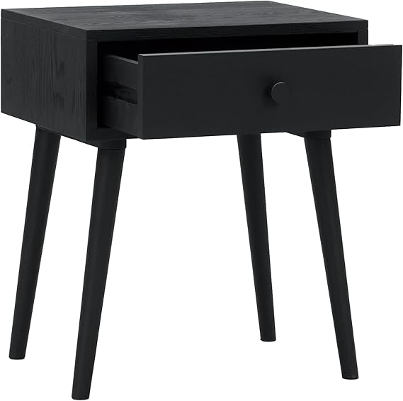Solid Wood Nightstand with Drawer