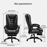 Computer Office Chair, Swivel Task Chair with Foot Rest, Headrest and Lumbar Support