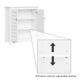 Brookfield Bathroom Storage Cabinet with 2 Shutter Style Doors with Adjustable Shelves