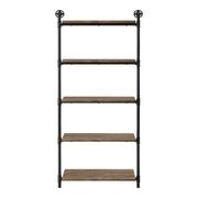 Binlatti Metal 5-Tier Ladder Display Shelf in Sand Black