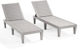 Patio Chairs - Waterproof Outdoor Chaise Lounge Chair, Set of 2 Adjustable Lawn Chairs