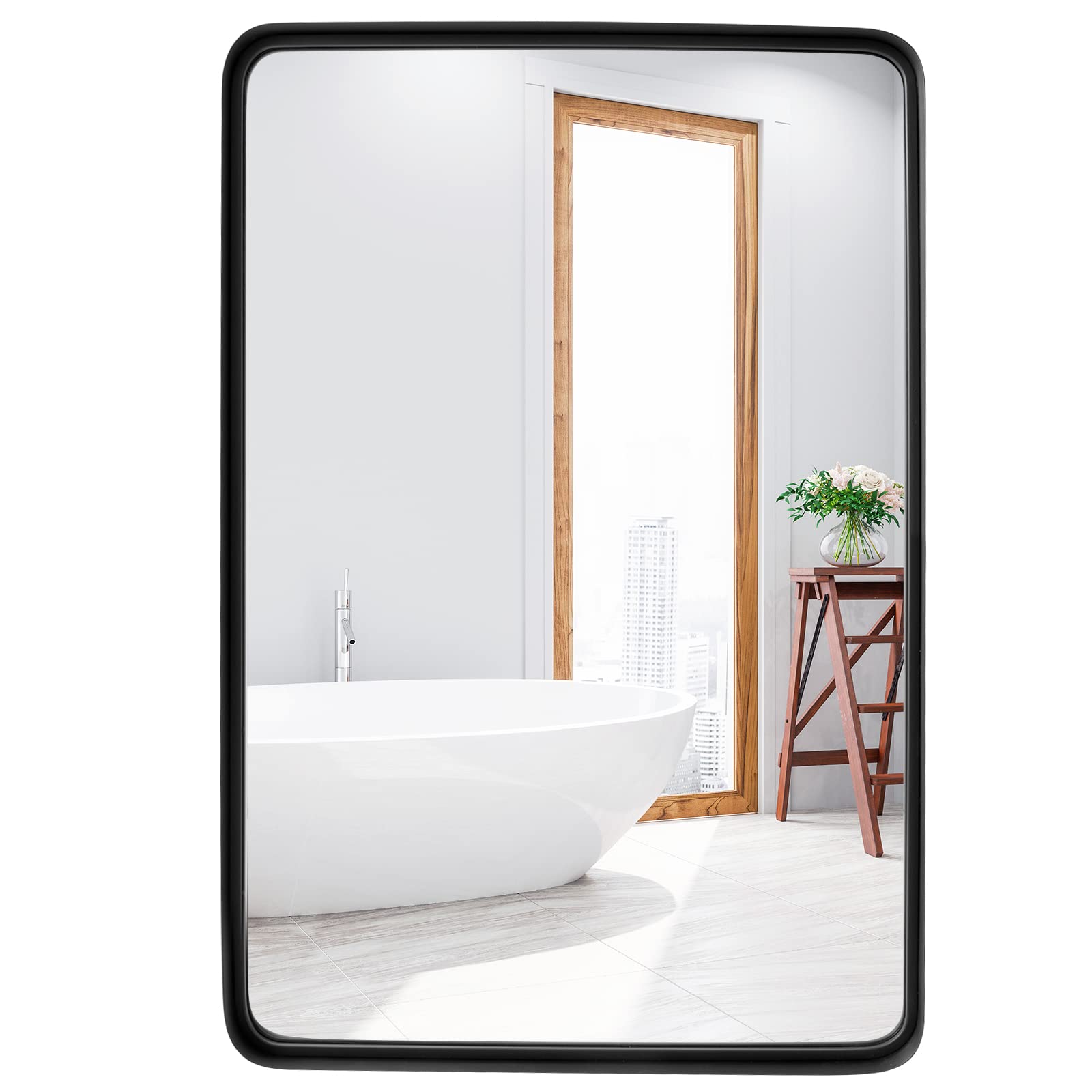 Bathroom Mirror, Rectangle Decorative Wall Mounted Bathroom Vanity Mirror