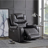 Tufted Power Motion Recliner in Magnetite Dary Grey