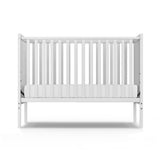 Saylike Baby Crib 5-in-1 Convertible, Wood Full Size Toddler Bed for Small Baby, Made of Sustainable Natural Pinewood Cribs, Non-Toxic Finish, Simplistic Nursery Furniture (White)