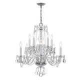 Six Light Chandelier in Classic Style - 23 Inches Wide by 25 Inches High-Hand Cut Crystal