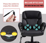 FURNITURE 400lbs Wide Seat Ergonomic Desk Massage Computer Lumbar Support