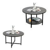 Coffee Table Set of 2, Combination of Single and Double Layers