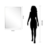 Frameless Beveled Wall Mirror, Rectangular 1"- Beveled Edge, Modern Style, Ready