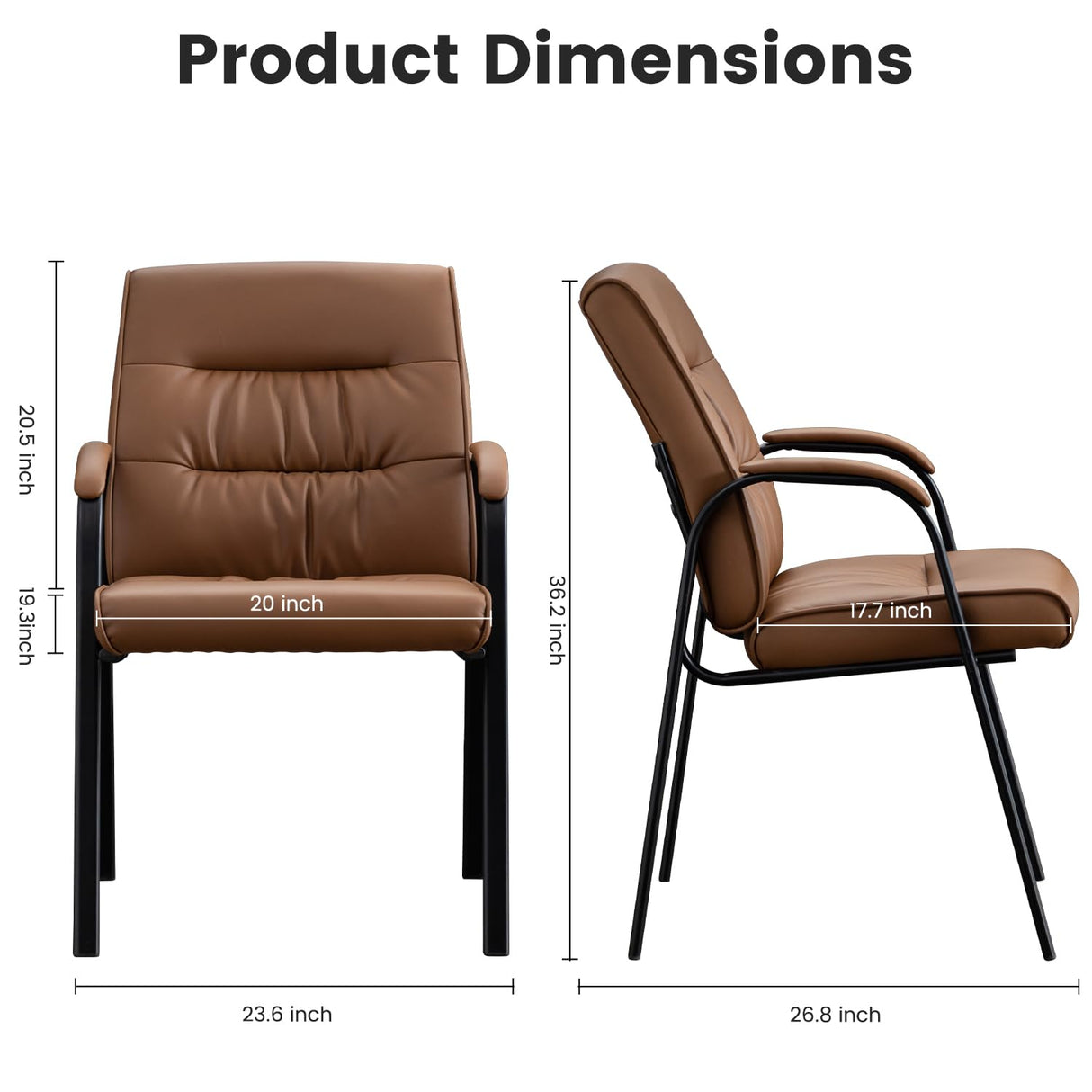 Office Guest Reception Chair Set of 2, Conference Room Chairs Waiting Room Chairs