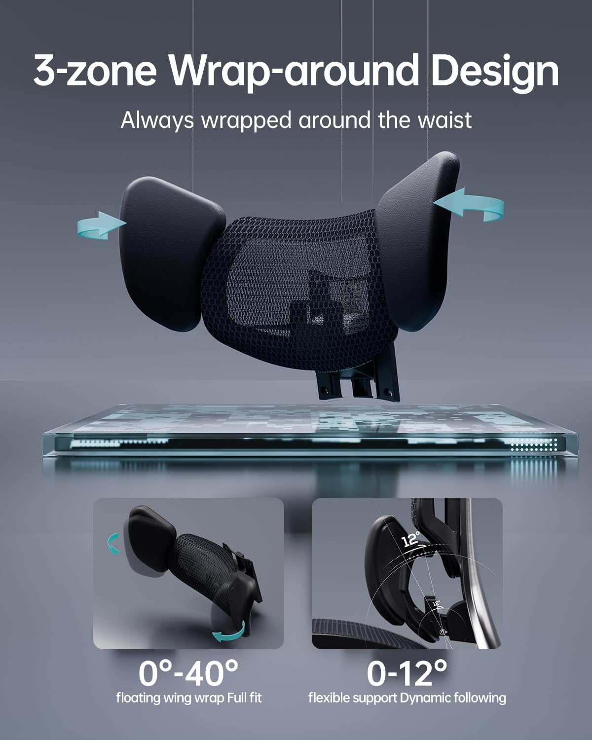 E3 Ultra Ergonomic Office Chair - Big and Tall with 3-Zone Lumbar Support