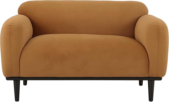 Chaparral Loveseat - Velvet - Dark Gray/Matte Black