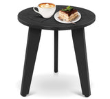 Outdoor Round Side Table, Waterproof Three-Legged Entryway Table