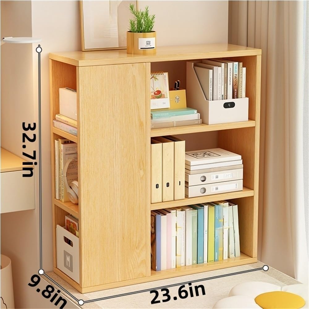 Fghqwert Bay Window Bookcase – Solid Wood Multi-Layer Storage Shelf for Home and Office(23.6 * 9.8 * 32.7in)