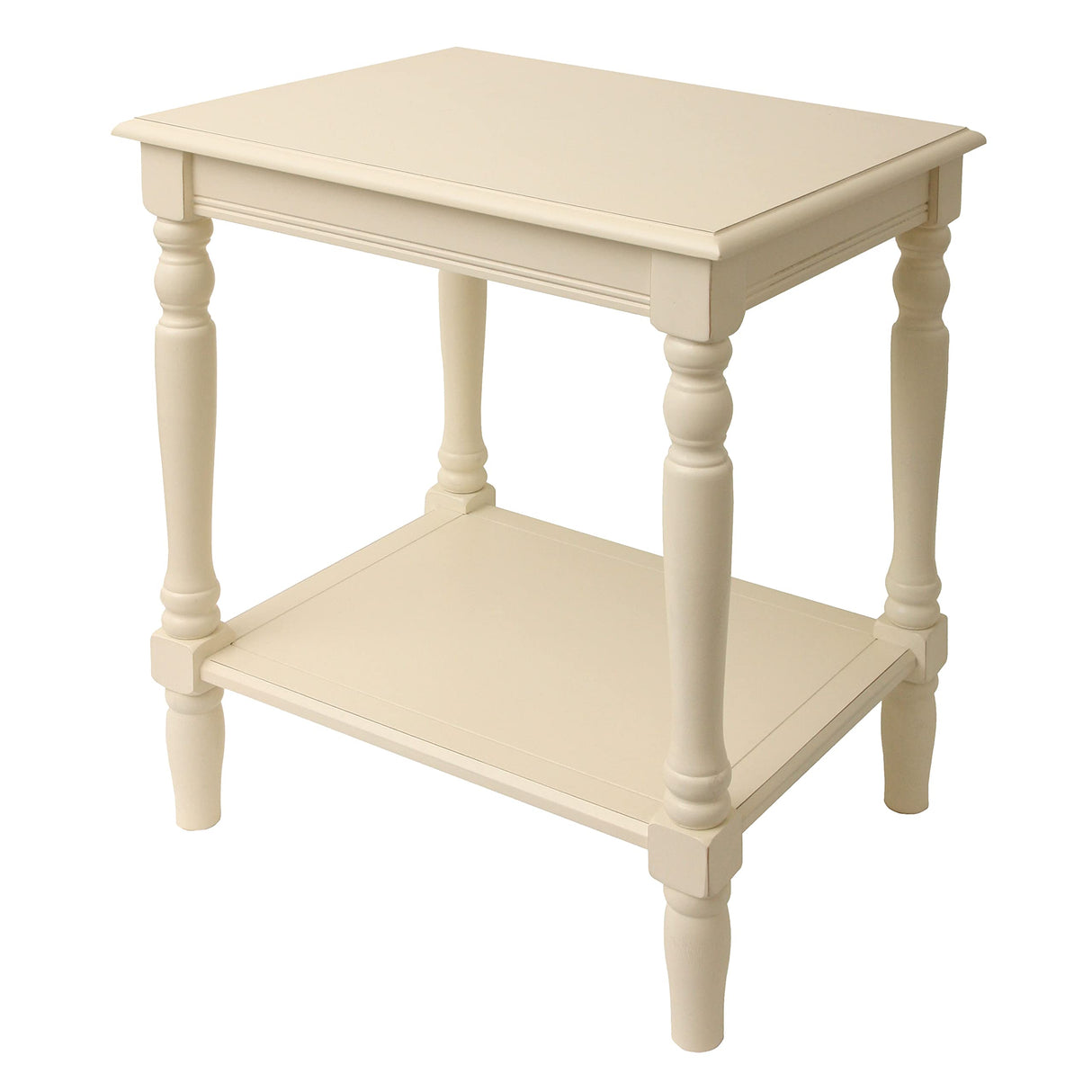 Storage-(24" x 19.5" x 15.75") Simplify End Table, 24 x 19.5 x 15.75, Antique White