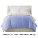 The Urban Port Genoa King Size Box Quilted Reversible Comforter, Blue