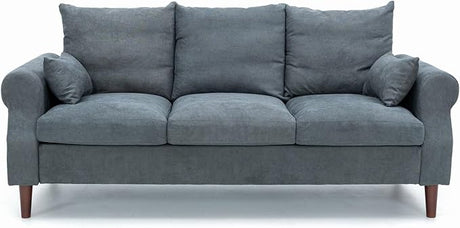 Sectional Sofa 3 Seat Couch, Modern Sofa with Solid Wood Legs, Couches Sofas for