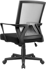 Office Chair Ergonomic Chair with Lumbar Support, Mid Back Computer Desk Chair