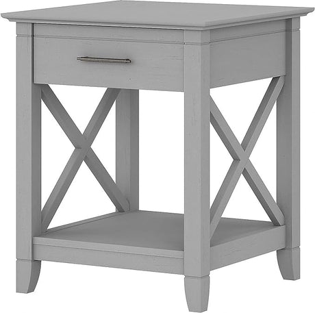 Key West Small End Table with Storage Modern Farmhouse Accent Shelf