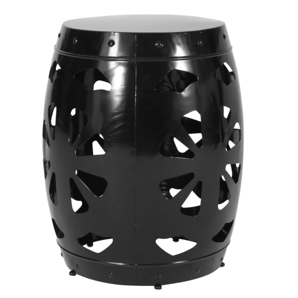 16.5 Inch Metal End Table, Modern Accent Table Industrial Side Tables Iron Frame