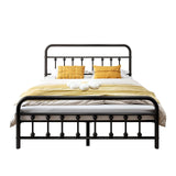 Queen Metal Bed Frame with Headboard - 14 Inch Heavy Duty Platform