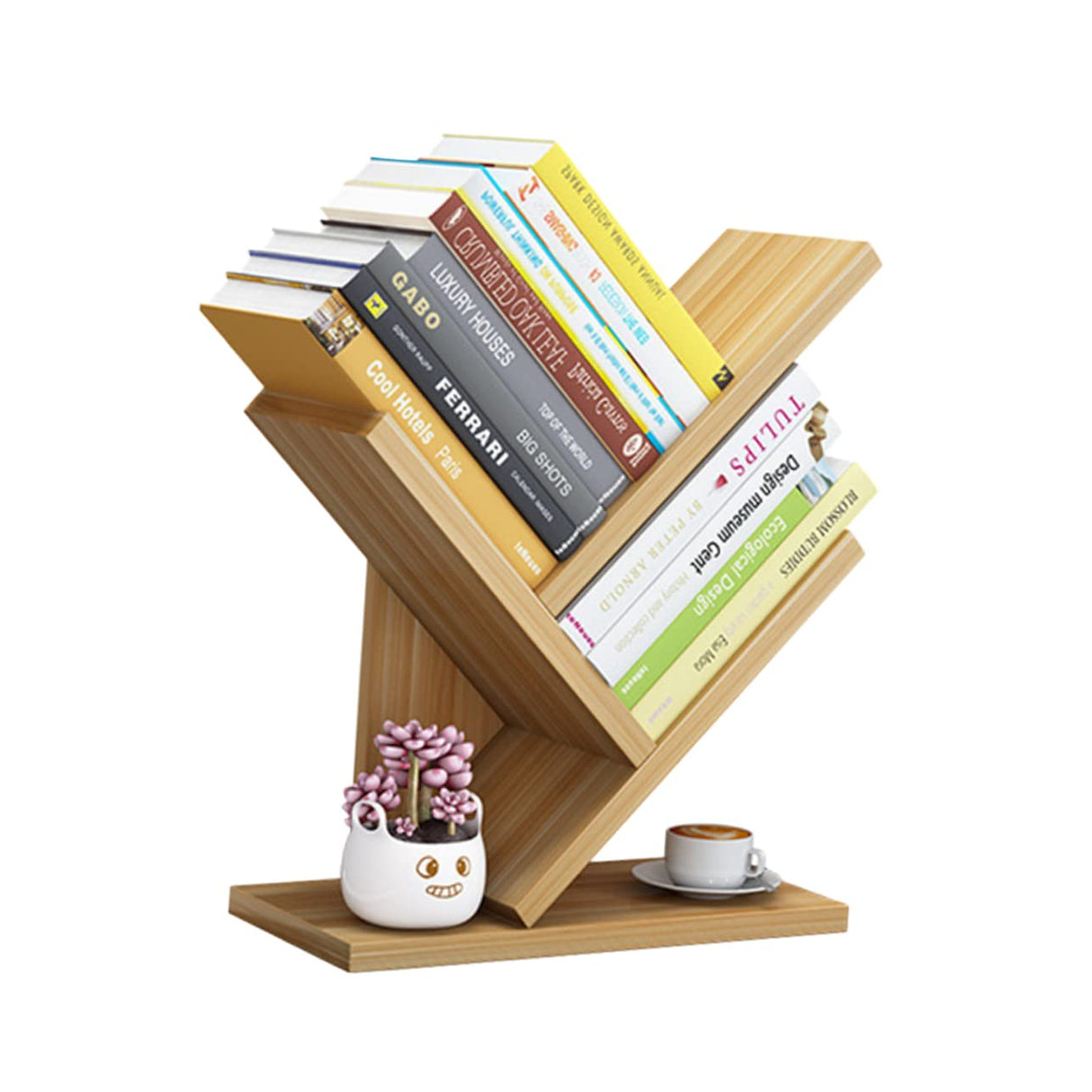 LIFKOME 3 Wooden Bookshelf Desktop Bookcase Wood Storage Shelves Wooden Book Shelf Tabletop Bookshelf Wooden Book Shelves Wooden Bookcase Book Storage Rack Bookstore Student Bamboo Simple