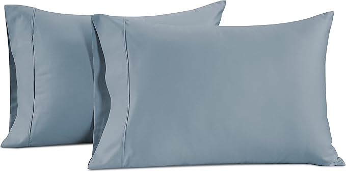 100% Egyptian Cotton Pillow Cases Queen Size Set of 2 (20"x30") - 1000 Thread Count Pillowcases Queen Size
