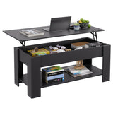 Table Lift Top Coffee Table Coffee Table with Hidden Compartment and Storage Shelf