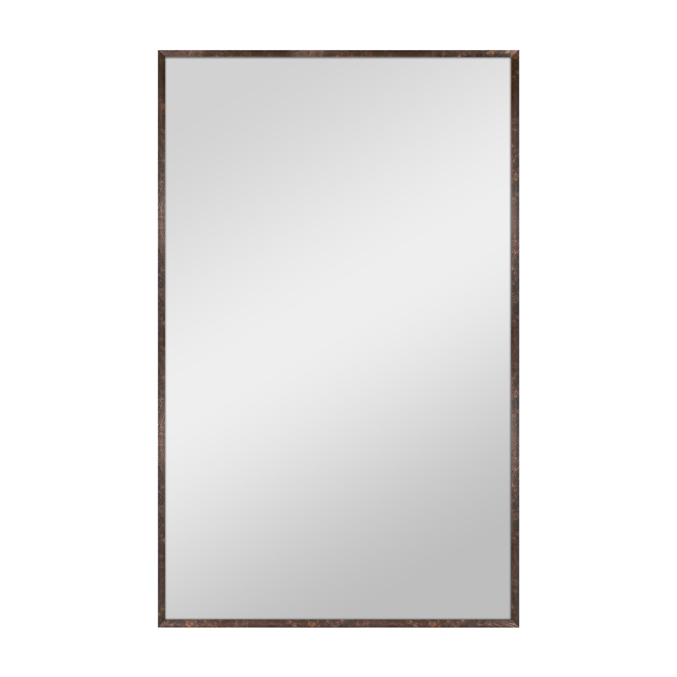 Rope Front Loaded Wall Mirror, (30x48, Blackened Oil Rubbed Bronze)