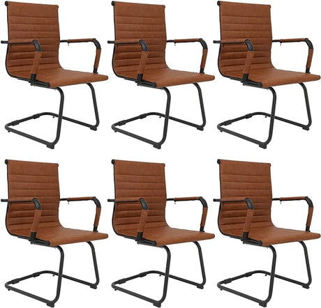 Conference Room Chairs Set of 6, 6 Pack Modern Office Guest Chairs