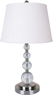 Crystal Table Lamp - Chrome