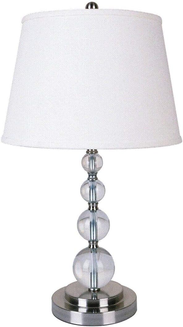 Crystal Table Lamp - Chrome
