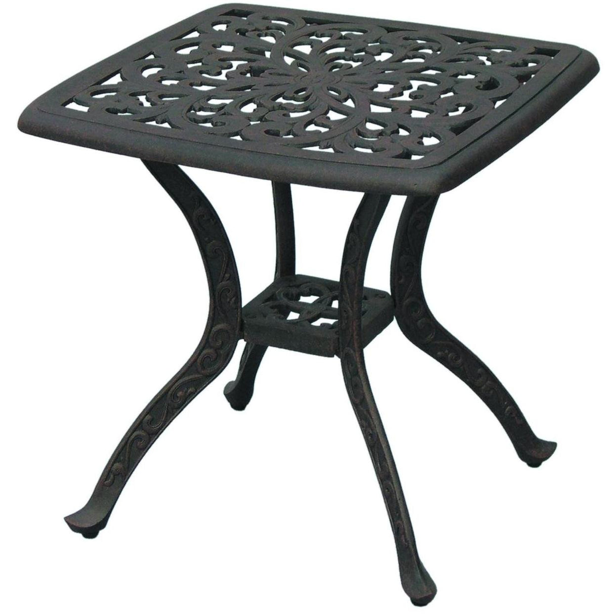 Series 80 Patio Round End Table in Antique Bronze