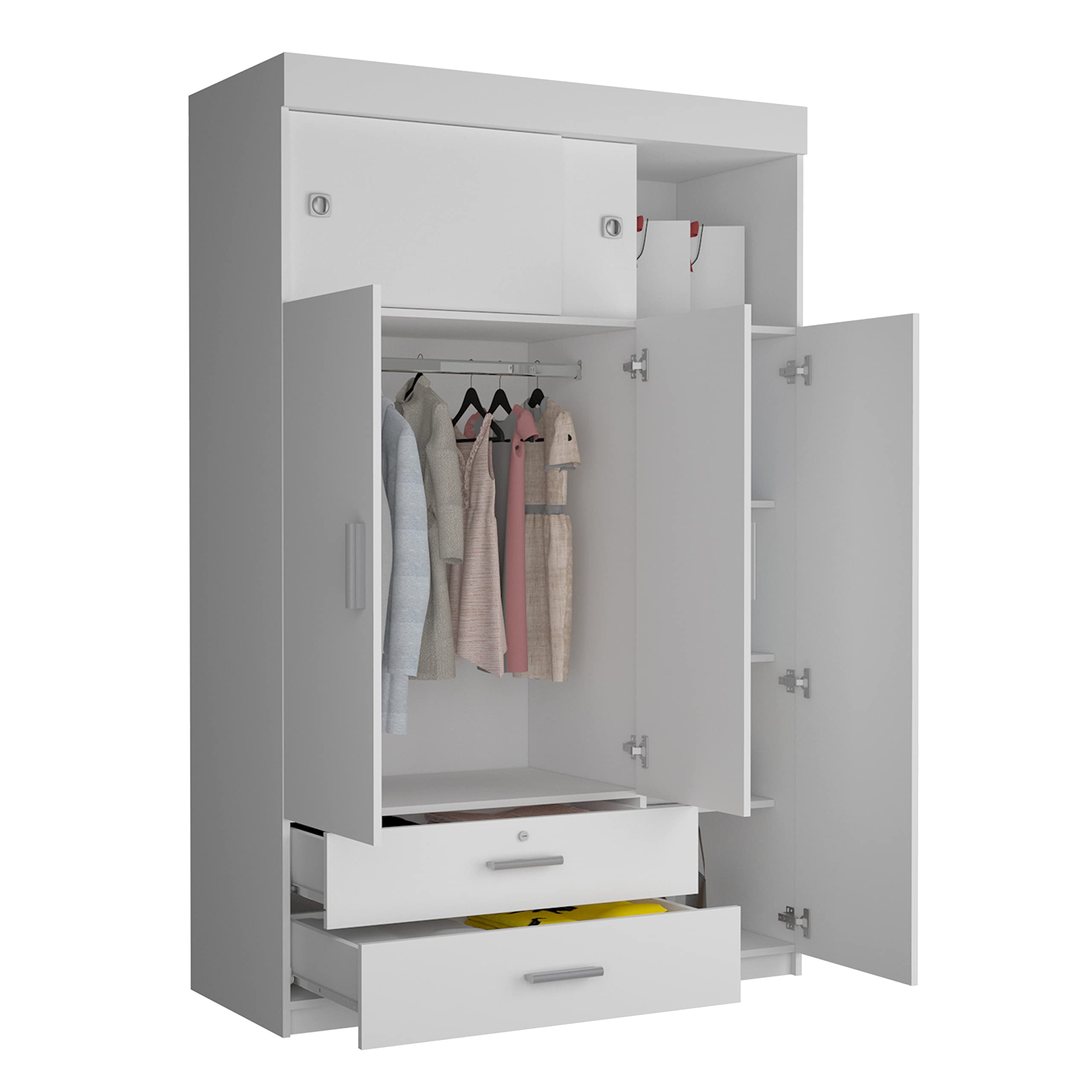 Tucson Modern Bedroom Armoire, with Two Drawers