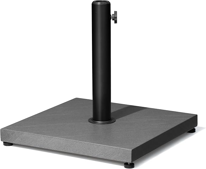 40lb Patio Umbrella Base Stand, Outdoor Square Concrete Stand Heavy Duty Market Umbrella Pole Holder