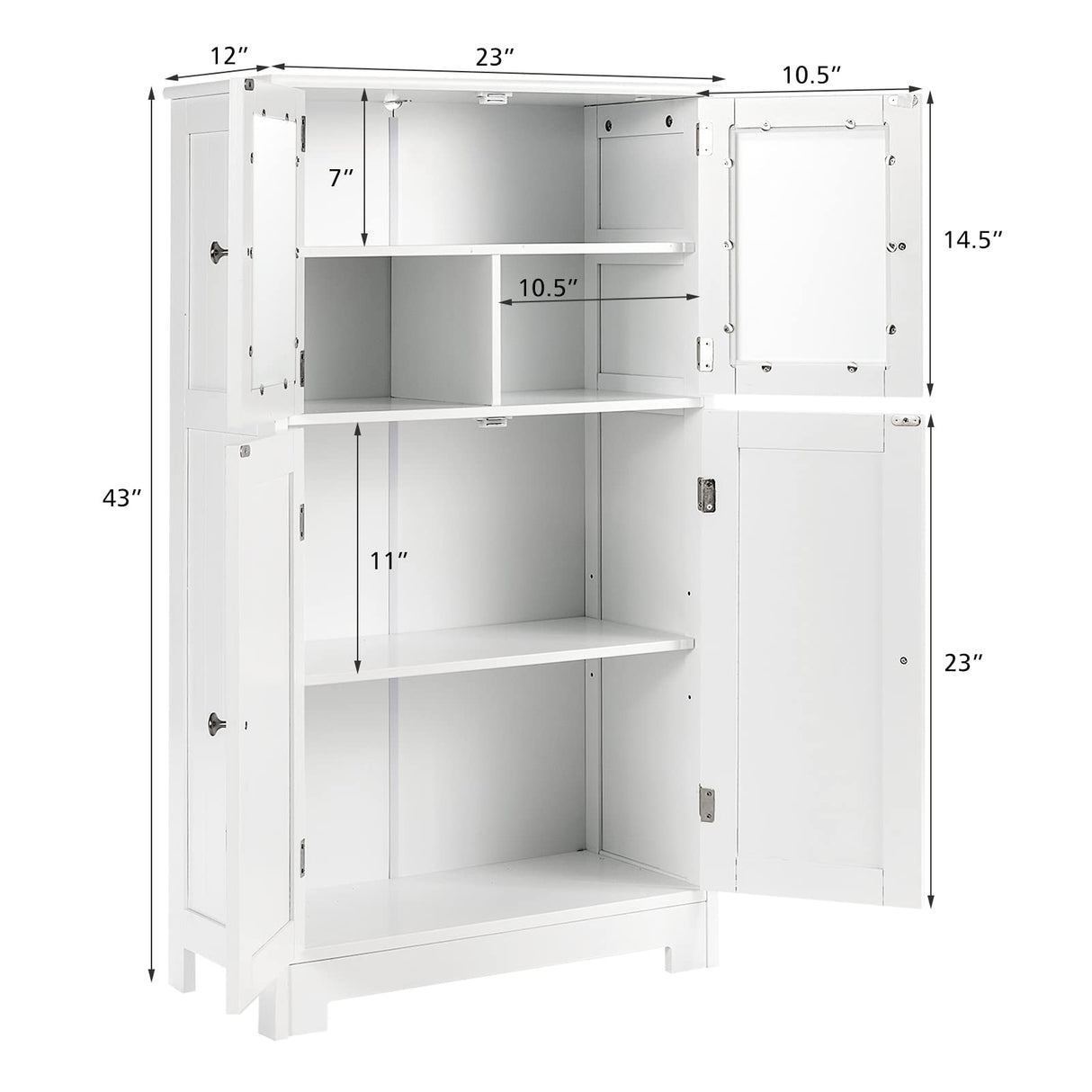 Bathroom Storage Cabinet with Adjustable Shelf, Bathroom Cabinets Freestanding