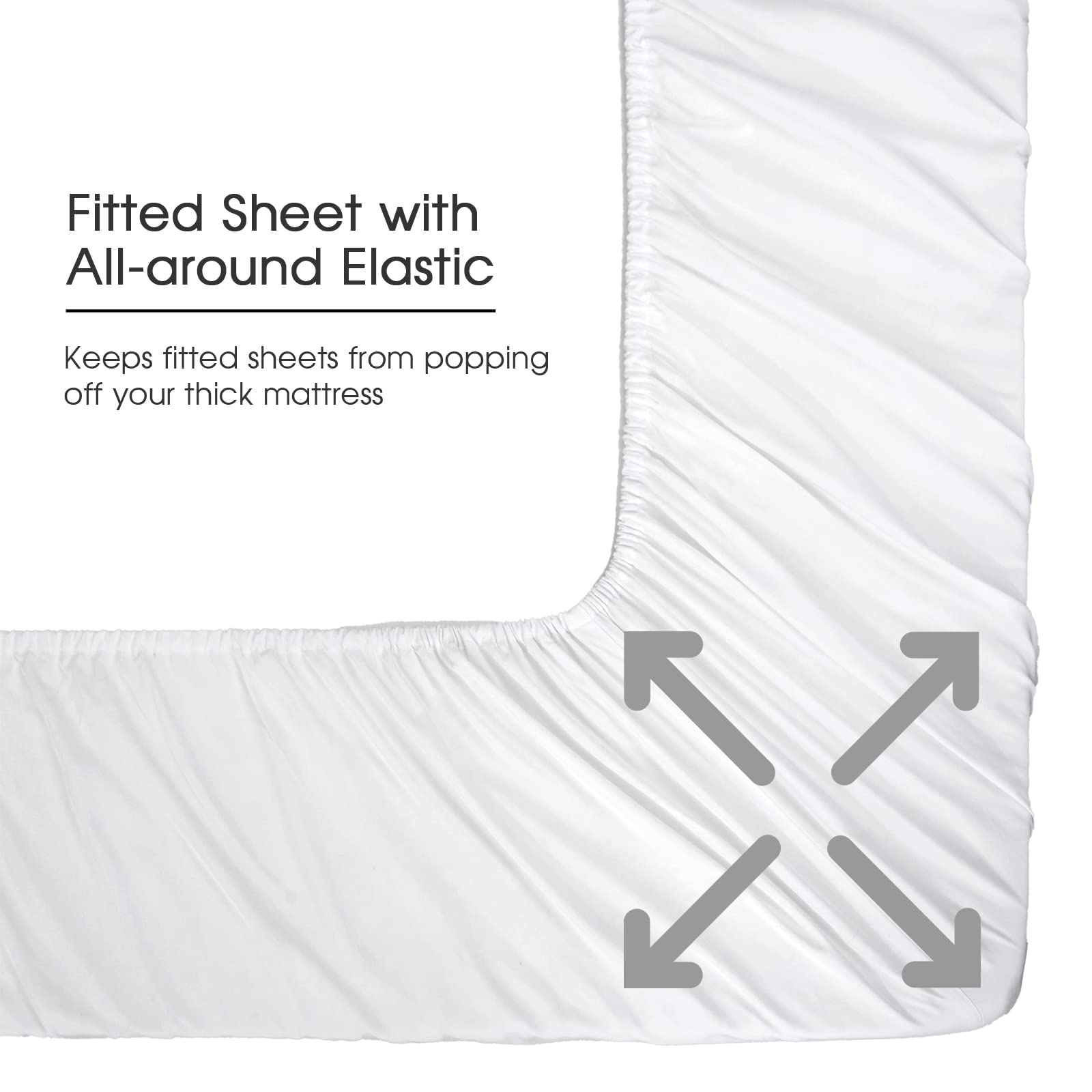 Queen Sheets, Rayon Derived from Bamboo,Extra Deep Pocket Queen Sheets Fits 18"-24"