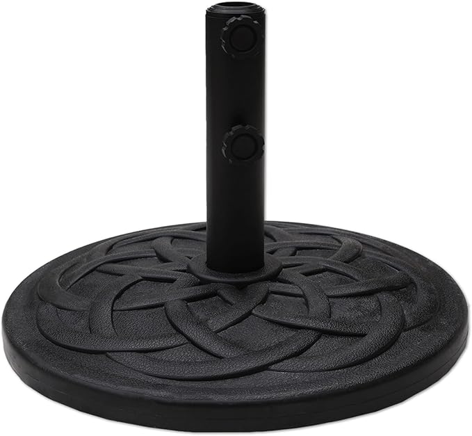 42 lb Heavy Duty Round Base Stand for Outdoor Patio Market Table Umbrella, Black