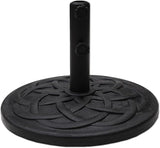 42 lb Heavy Duty Round Base Stand for Outdoor Patio Market Table Umbrella, Black