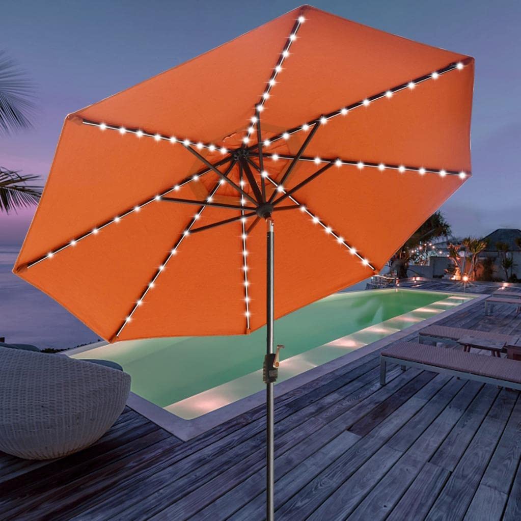 USA 10-Year-Non-Fading Solar 9ft Market Umbrella