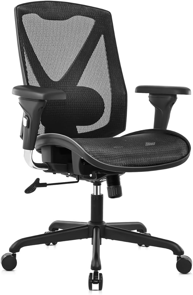 Ergonomic Office Chair, High-Back Swivel Computer Gaming Desk Chair with Lumbar