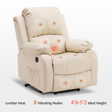 Small-Regular Power Lift Recliner Chair with Massage and Heat for Petite Elderly People,