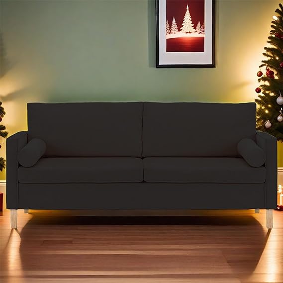 Upholstered Velvet Loveseat 70 Inches Sofa Double Small Sofa with 2 Seats